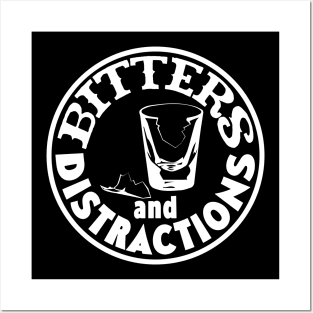 Bitters and Distractions transparent logo Posters and Art